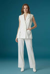 White Sleeveless Vest Set