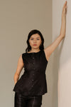 Ebony Black Sleeveless Top