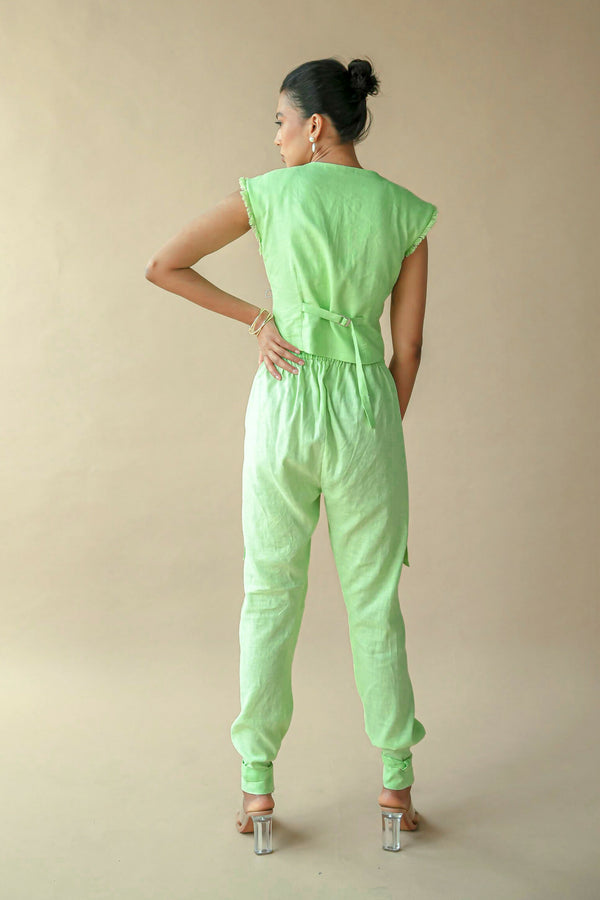 3D Floral Waist Coat + Pants