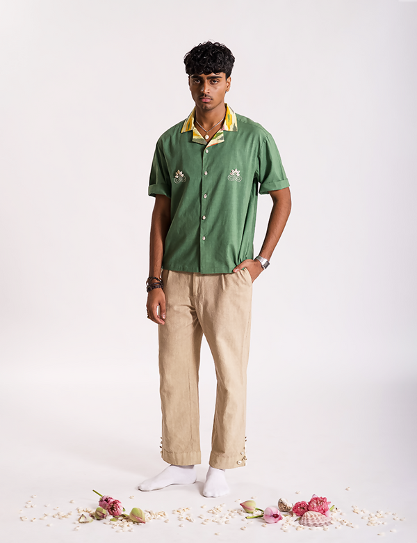 The Vasuki Shell Shirt - Green