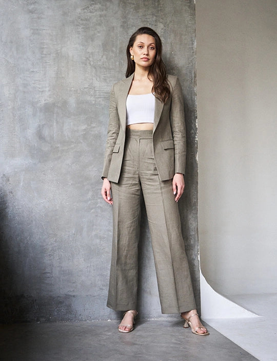 Logus Khaki Linen Trouser