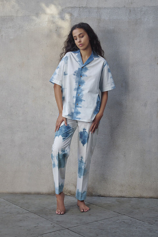 Sky Blue Unisex Shirt & Pants Lounge Set