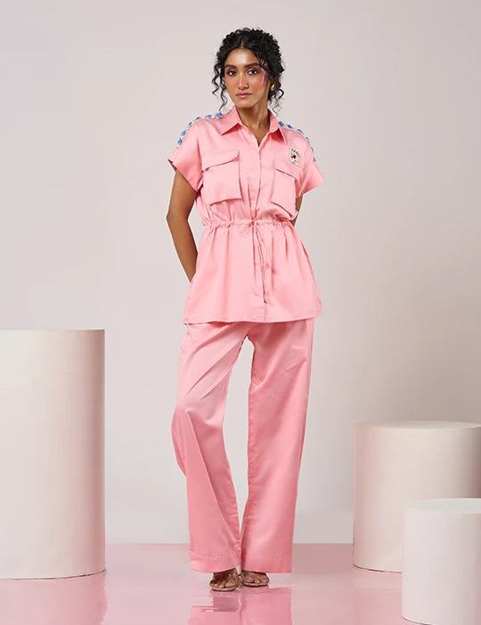 Peach-Pink Co-ord Set