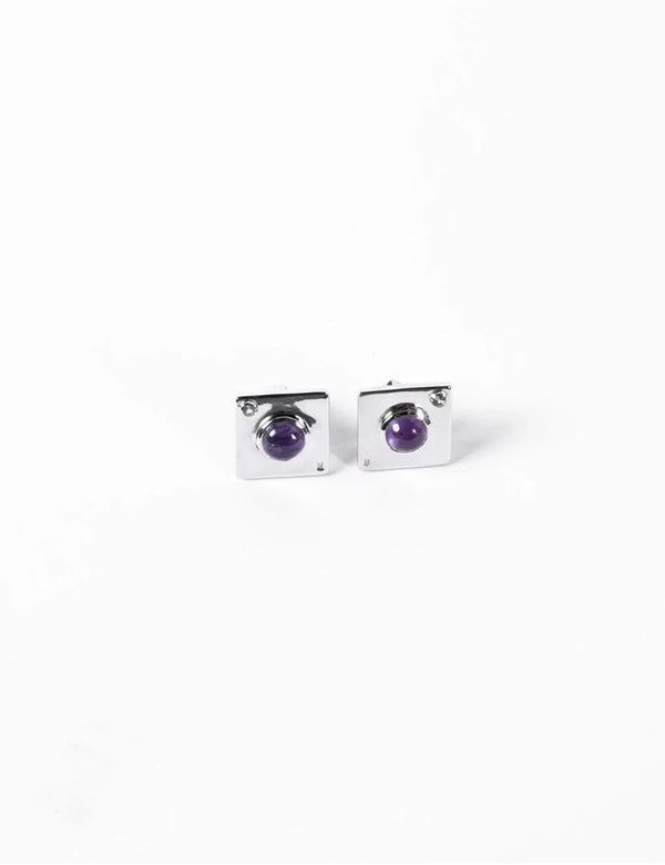 Edge Ear Studs Silver