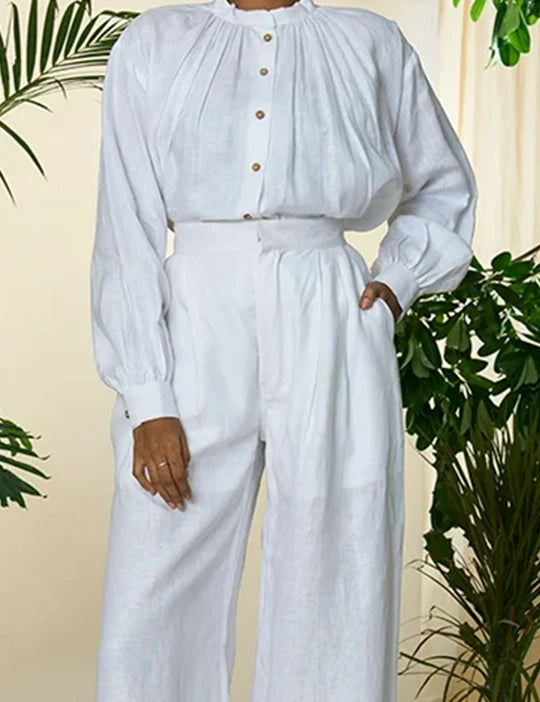 Manila Gathered Shirt & Trousers