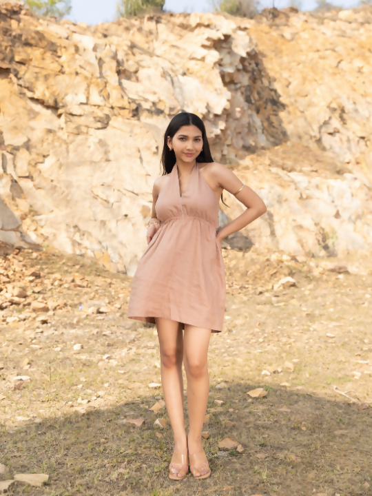 Bare Edge Dress - tan