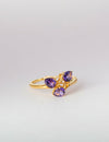 Amethyst 3 Stone Ring