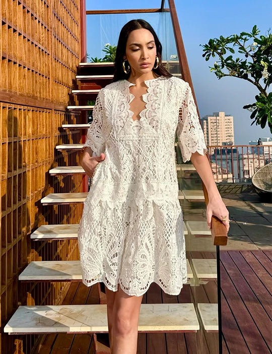 Sicily Dress white