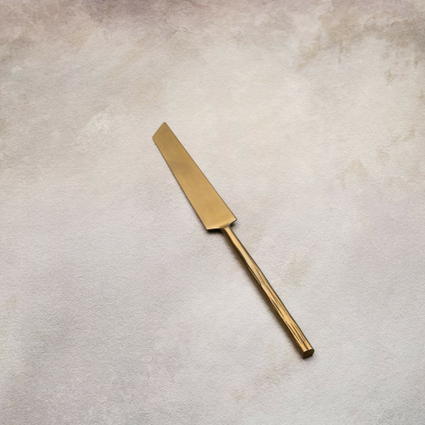 Matte Gold Cake Knife Set