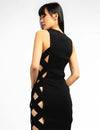 Mid Length Dress with Hand Embroidery
