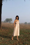 Beatrice Tie-up Dress - beige