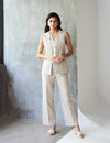 Logus Solid Linen Double Waistcoats Set