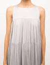 Grey-Orange Halter Neck Dress