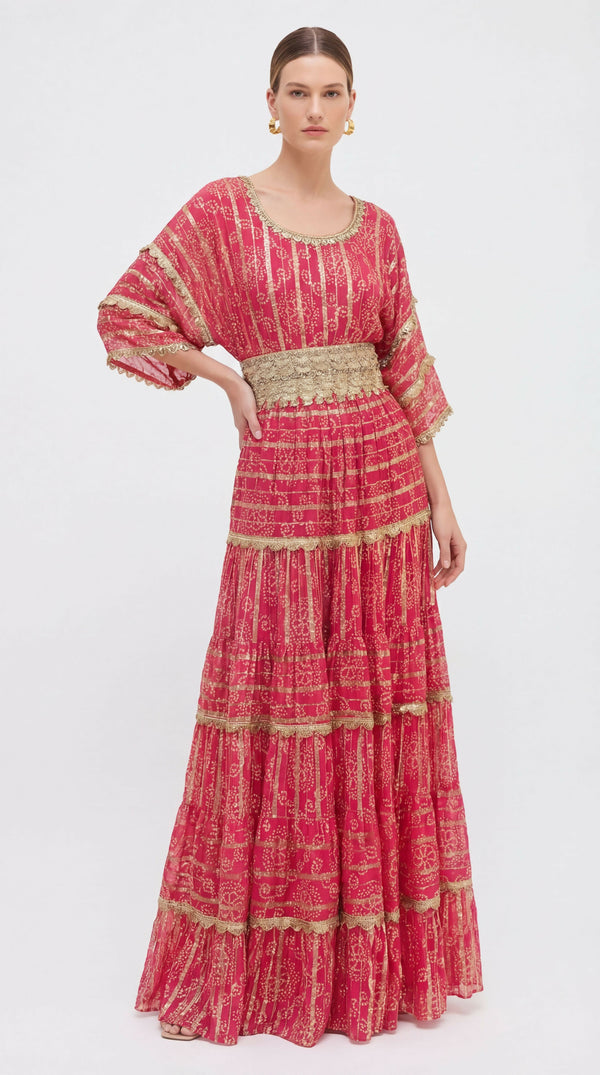 Astra Bandini Top & Lehenga Skirt