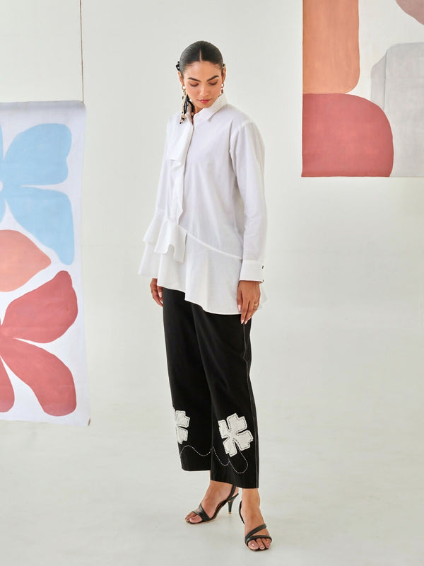 White Asymmetric Shirt