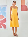 Yellow A-line dress