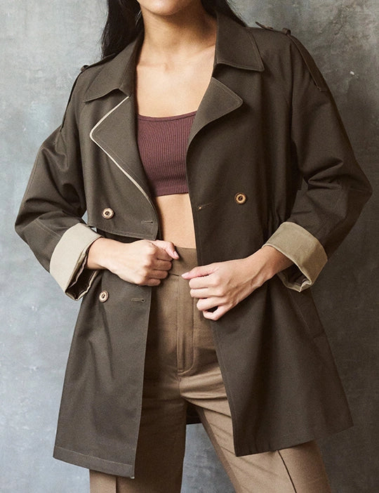 Logus Premium Quest Cotton Double-Breasted Trench Coat
