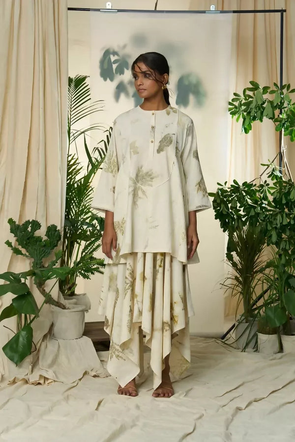 Live Leafy Kurta-Skirt Set