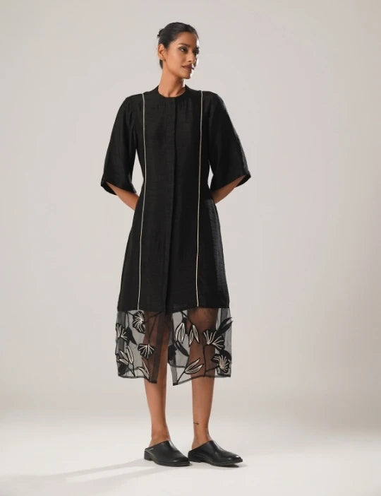 MJ ORGANZA PANEL DRESS