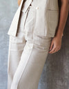 Logus Beige Linen Trouser