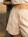 Noa Dart Shorts - beige