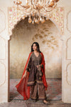 Siyah Sitara Kurta Set With Dupatta