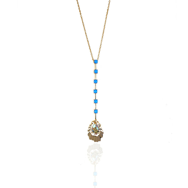 Rio Y Necklace-Blue