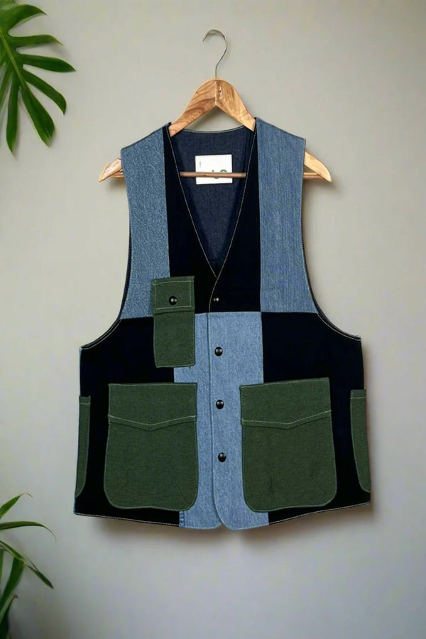 Un Denim - Upcycled Denim Gilet Jacket | G150