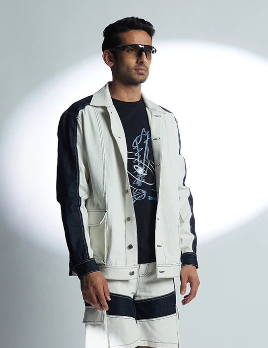 TWO-TONE DENIM JACKET