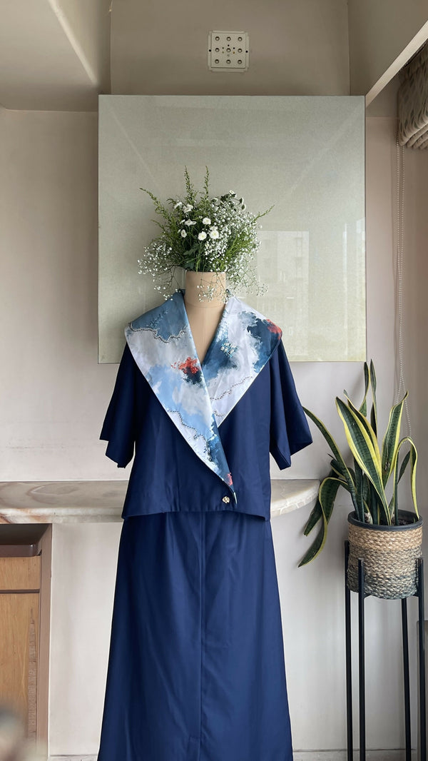 Nebula Scarf Top with Skirt