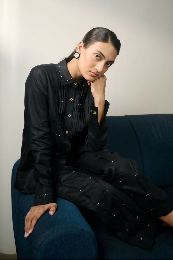 Ebony Pintucks Shirt