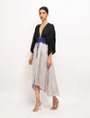 Black-Blue-Grey High Low Cape
