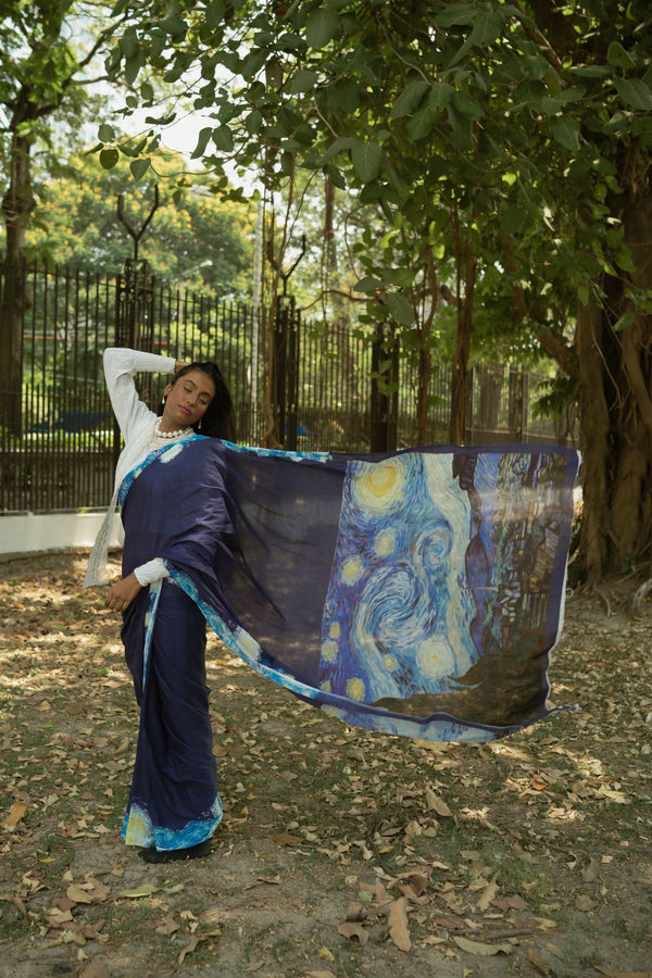 Starry Night Saree