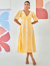 Yellow Check A-line dress