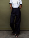 Logus Navy Linen Trouser