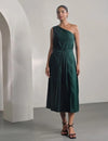 Green One Shoulder Dress