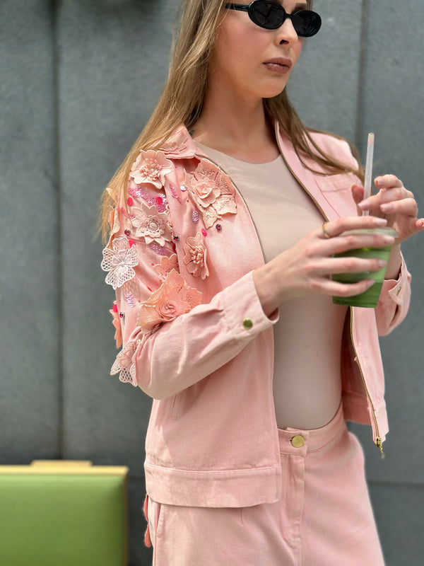 Pink Denim Jacket