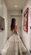Alara Fringe Lehenga Black