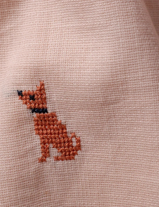 Cross-stitch Dog Shirt