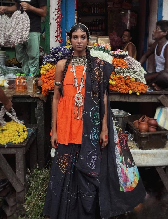 Coldplay Saree