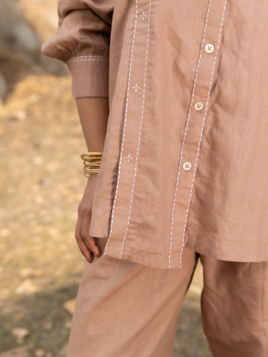 Prose Linear Shirt - Tan