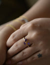 Amethyst 3 Stone Ring