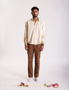 Chandra Applique Shirt - Cream