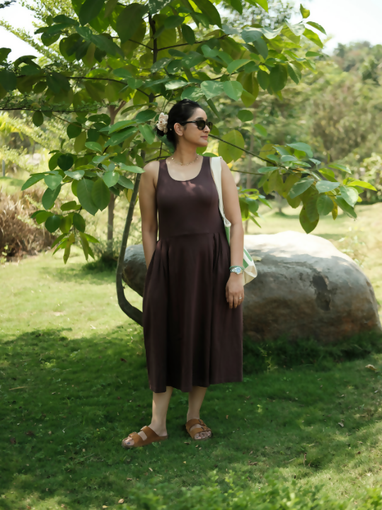 Pleated Petal Dress