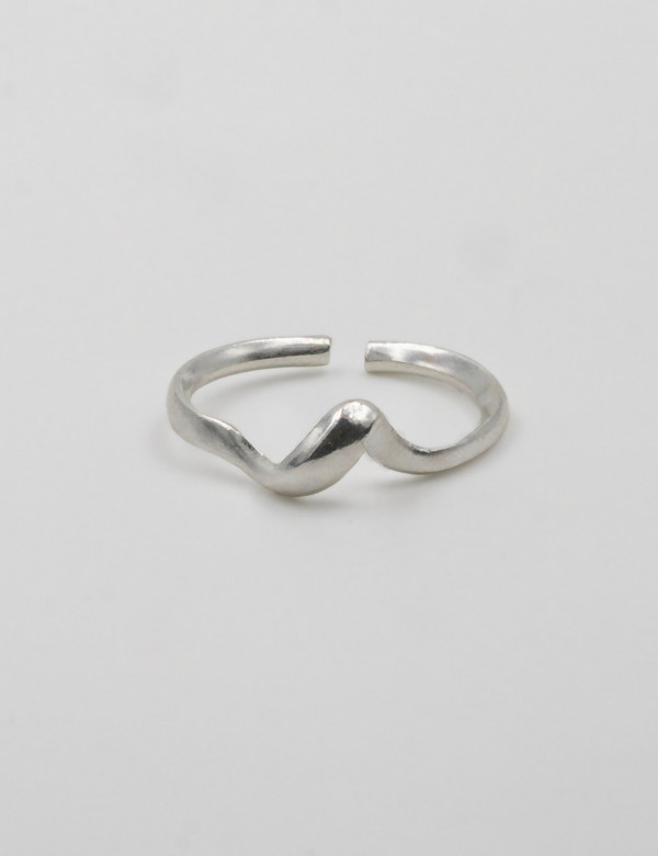 The Almost Straight Ring - Silver