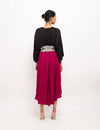 Black-Grey-Wine High Low Cape