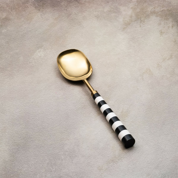 Black & White Serving Spoons Set