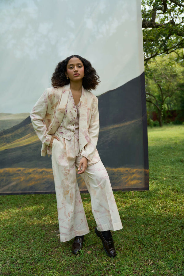 Pink Foliage 3-Piece Set (With Vest)