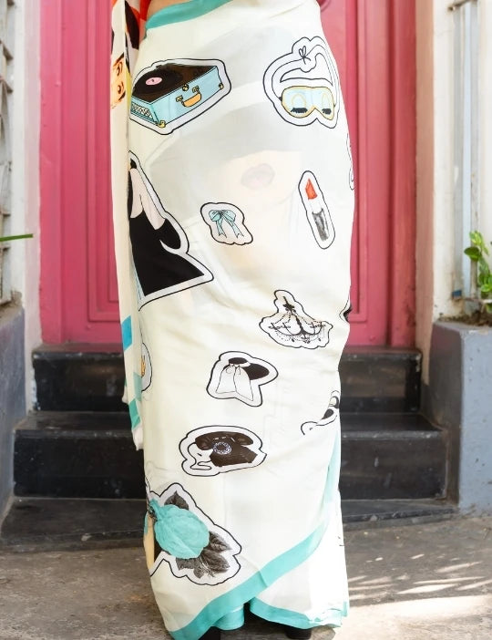 Audrey Hepburn-Breakfast At Tiffany's Saree