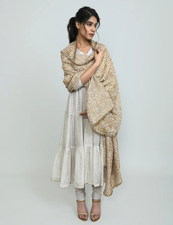 Alamzeb Tissue Angarkha Suit